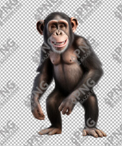 a monkey standing on a transparent background